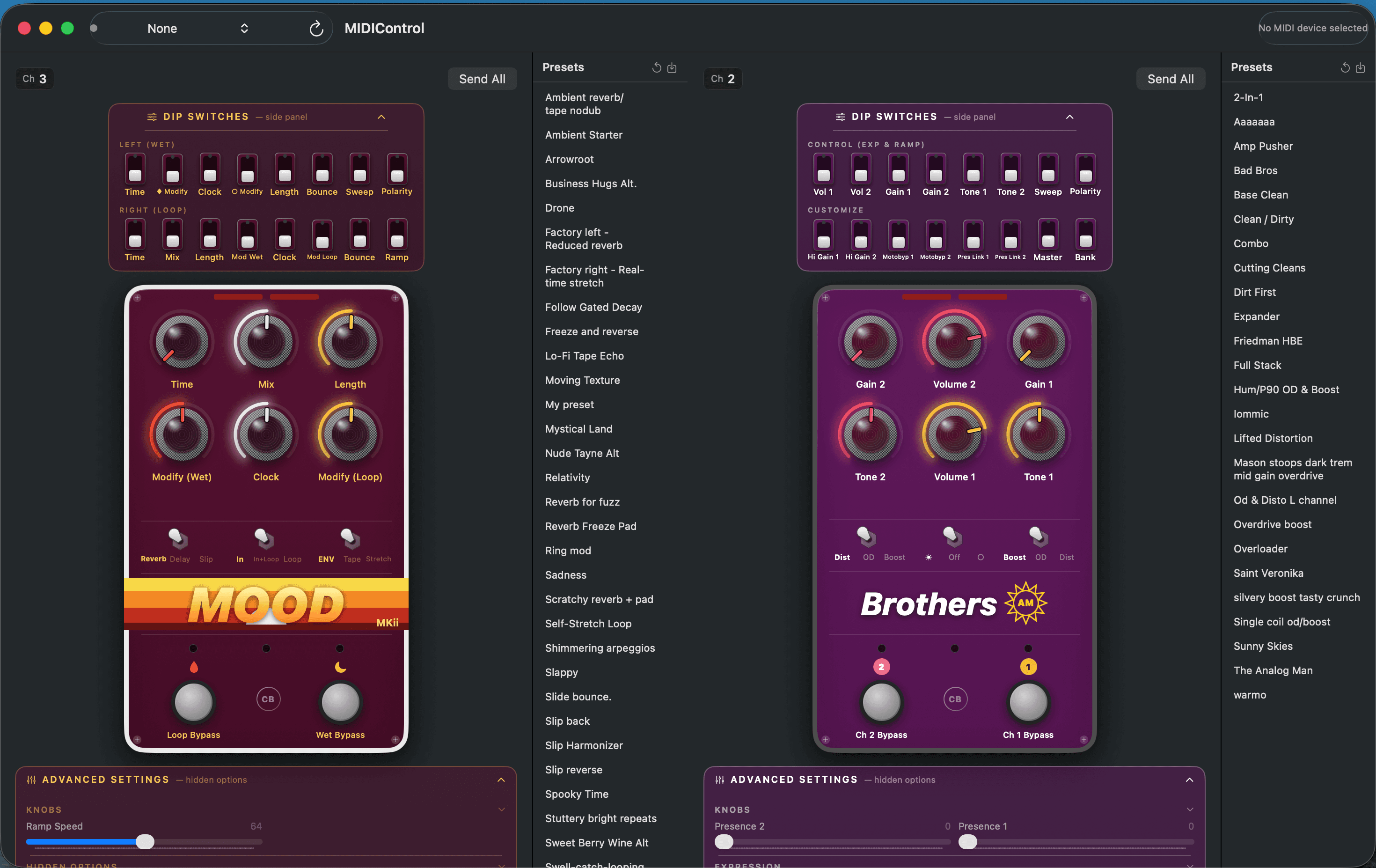 MIDIControl — Chase Bliss pedal control interface